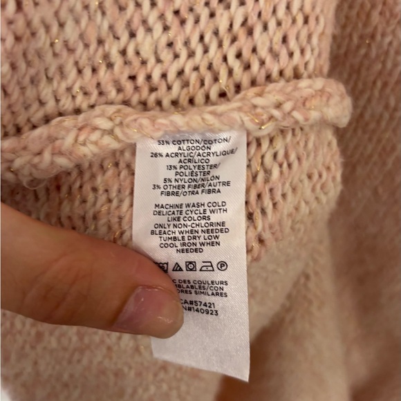 Loft Baby Pink Sweater Poncho - Picture 6 of 7